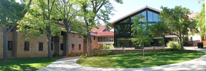 panorama of CU Boulder's Smith Hall, in the Kittredge Complex